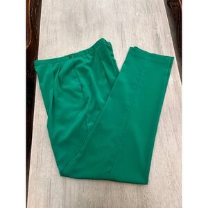 That's Me! Vintage Emerald Green Pleated High Waist Tapered Leg Pants Size 10